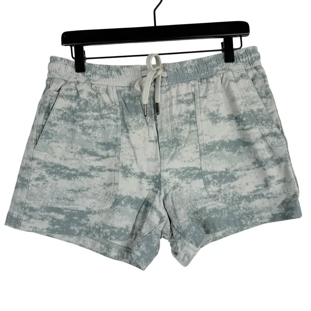 Athleta Farallon Shorts Muted Green Gray Camo High Rise - 4